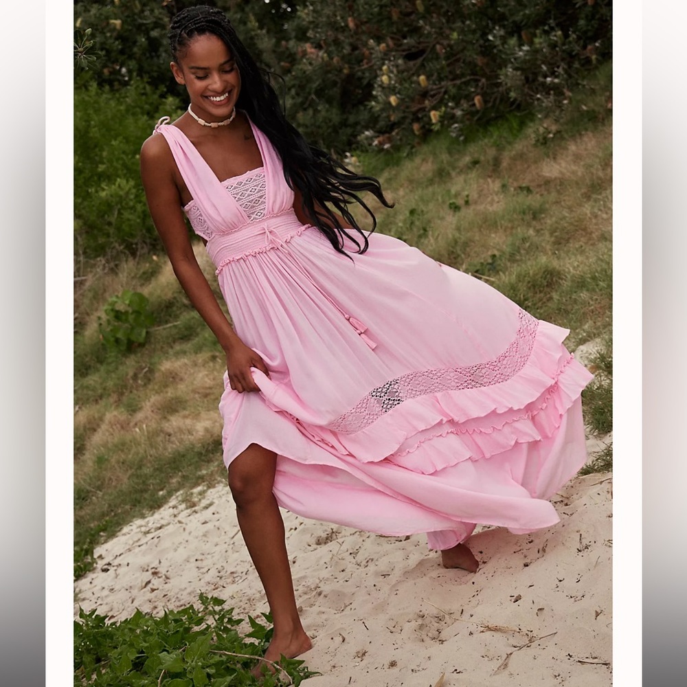 Free people - Santa Maria pink lemon Maxi dress